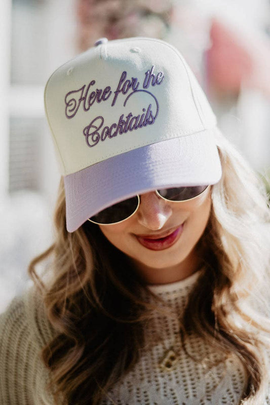 Here For the Cocktails Hat~Lilac