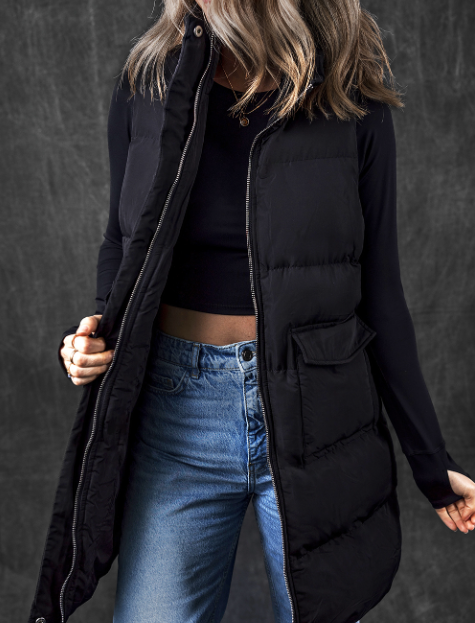 Longline Puffer Vest