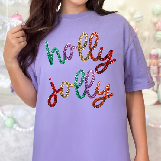 Holly Jolly~Faux Sequin