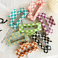 Jumbo Checkered Hair Clips