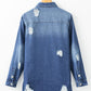 Mineral Wash Distressed Denim Jacket