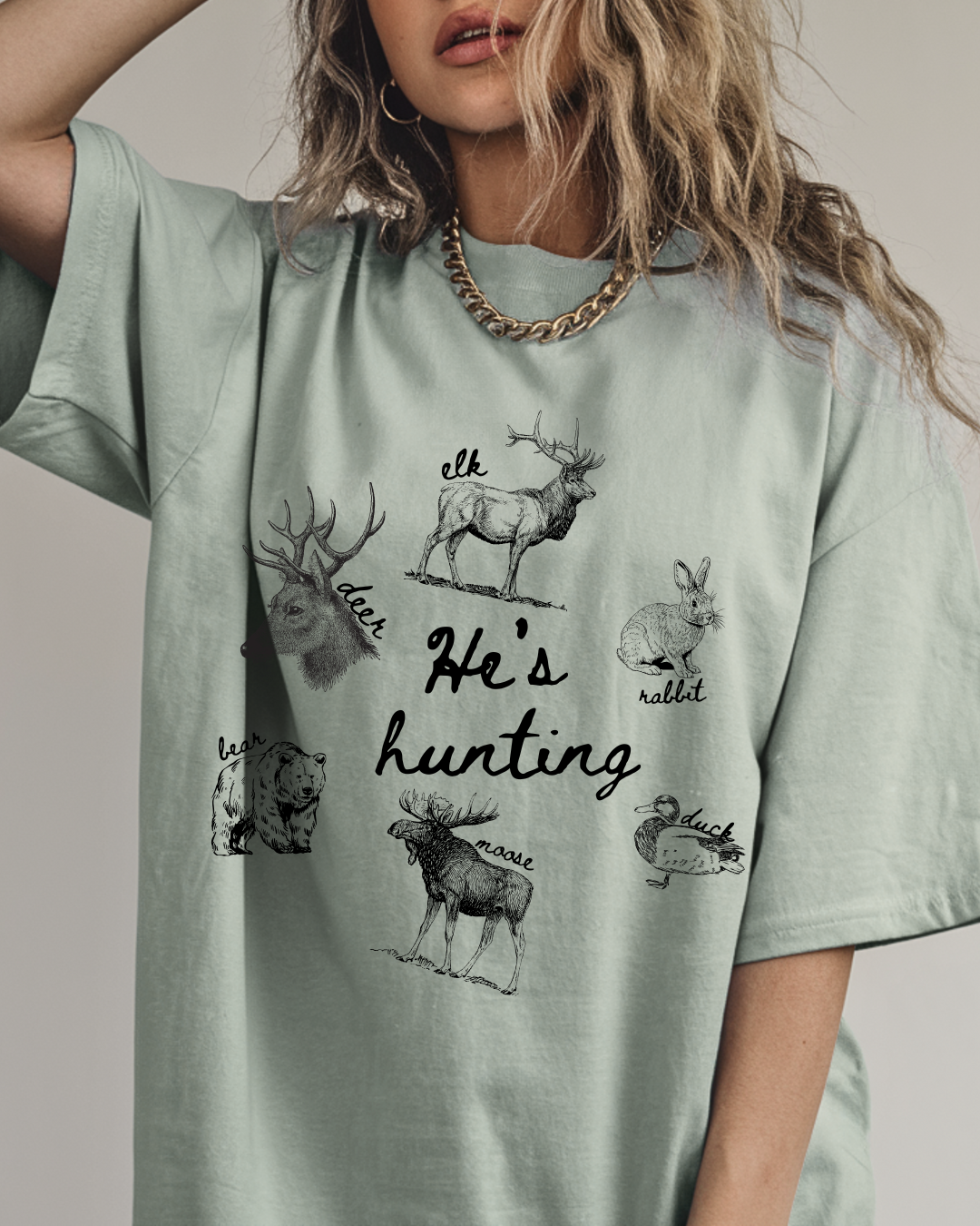 He's Hunting Animals