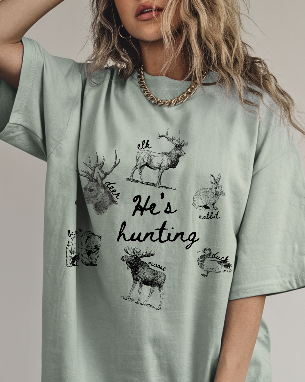 He's Hunting Animals