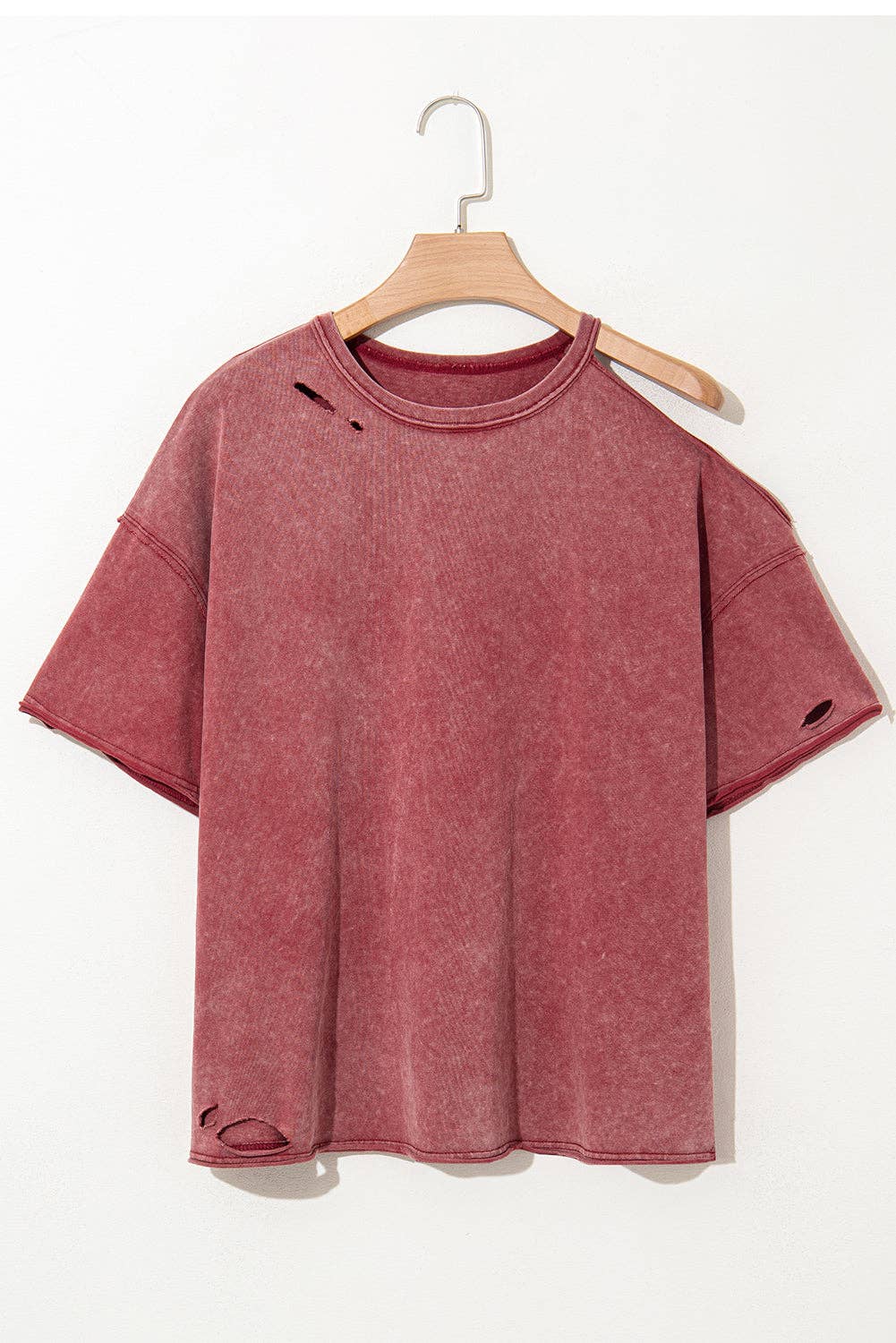 Distressed One Shoulder Tee