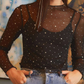 Rhinstone Mesh Top
