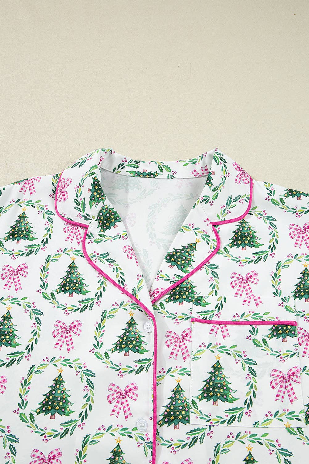 Christmas Trees & Bows Pajama Set