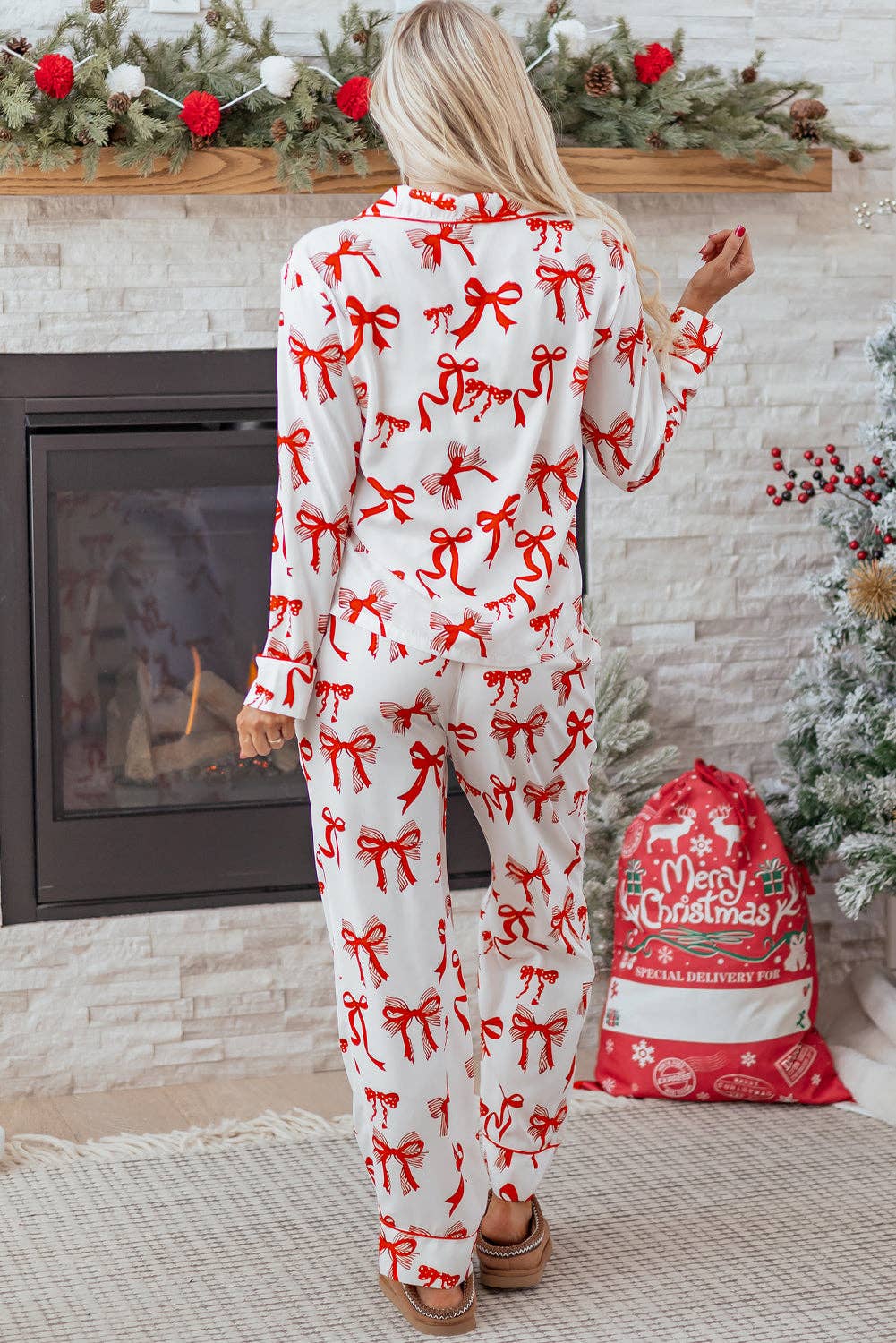 Christmas Bow Pajama Set