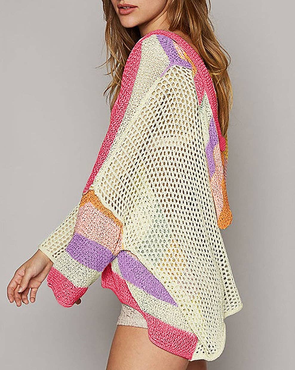 Colorblock Oversized Knit Sweater