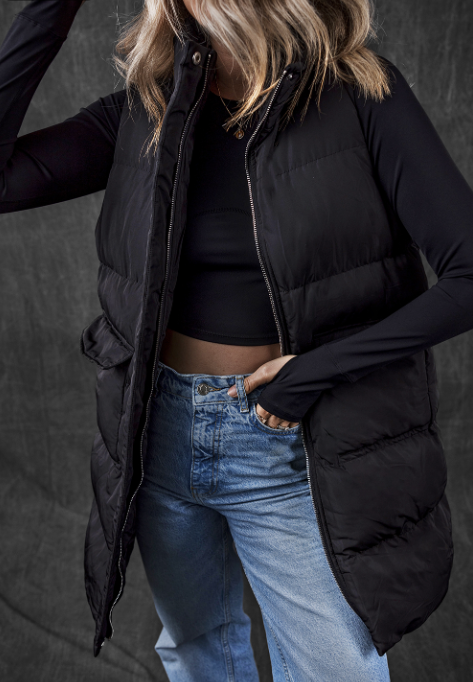 Longline Puffer Vest