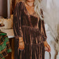 Coffee Velvet Dress