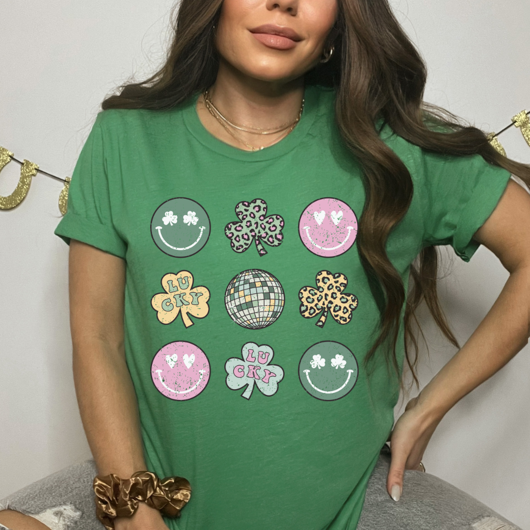 Happy Face Shamrock Tee