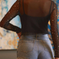 Rhinstone Mesh Top