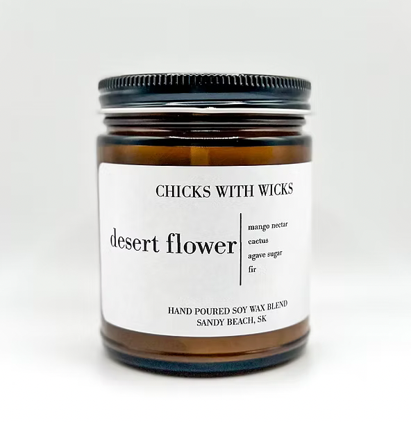 Chicks With Wicks~Desert Flower Candle