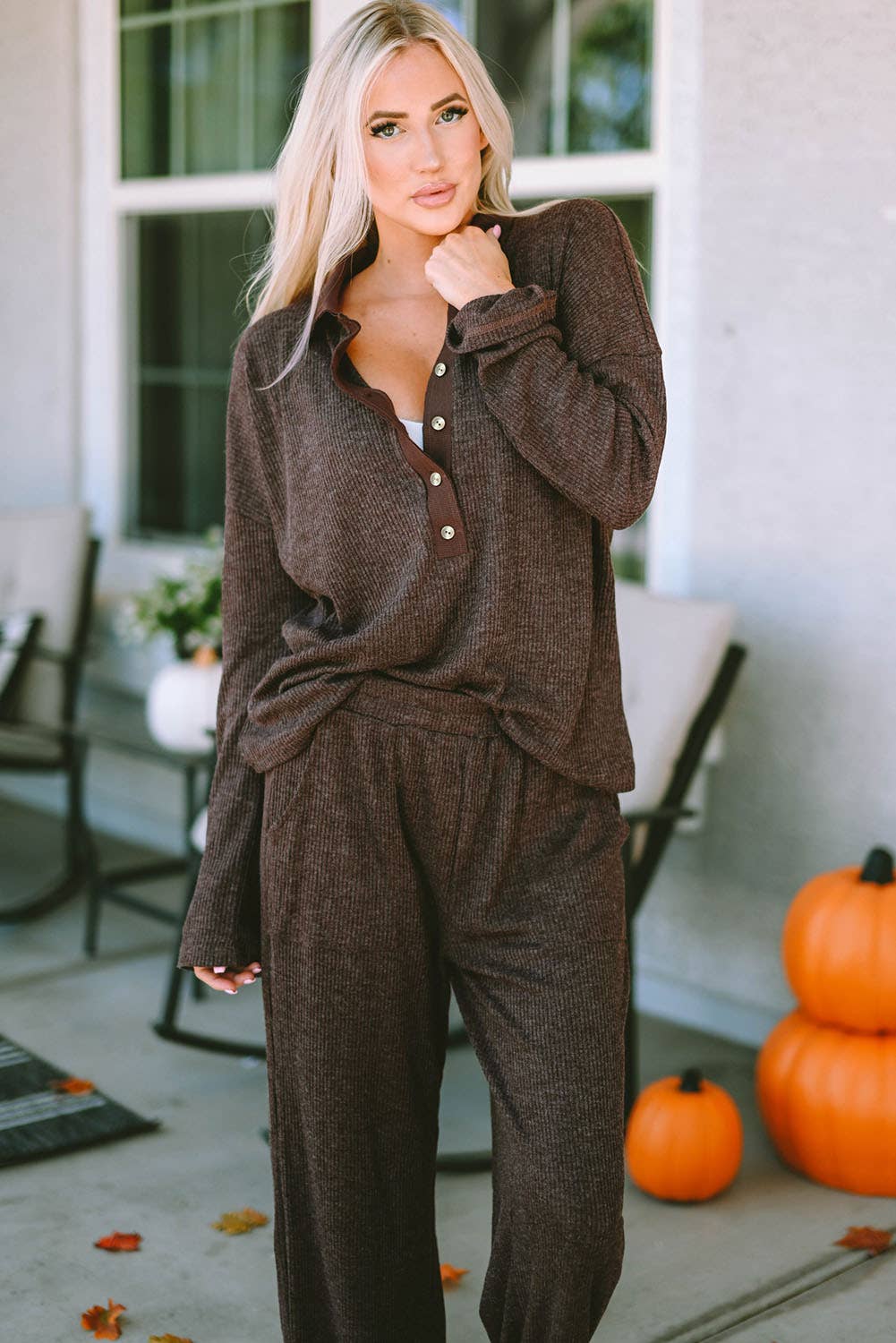 Ribbed Knit Lounge Outfit
