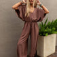 New Love Relaxed Drawstring Jumpsuit - Mocha