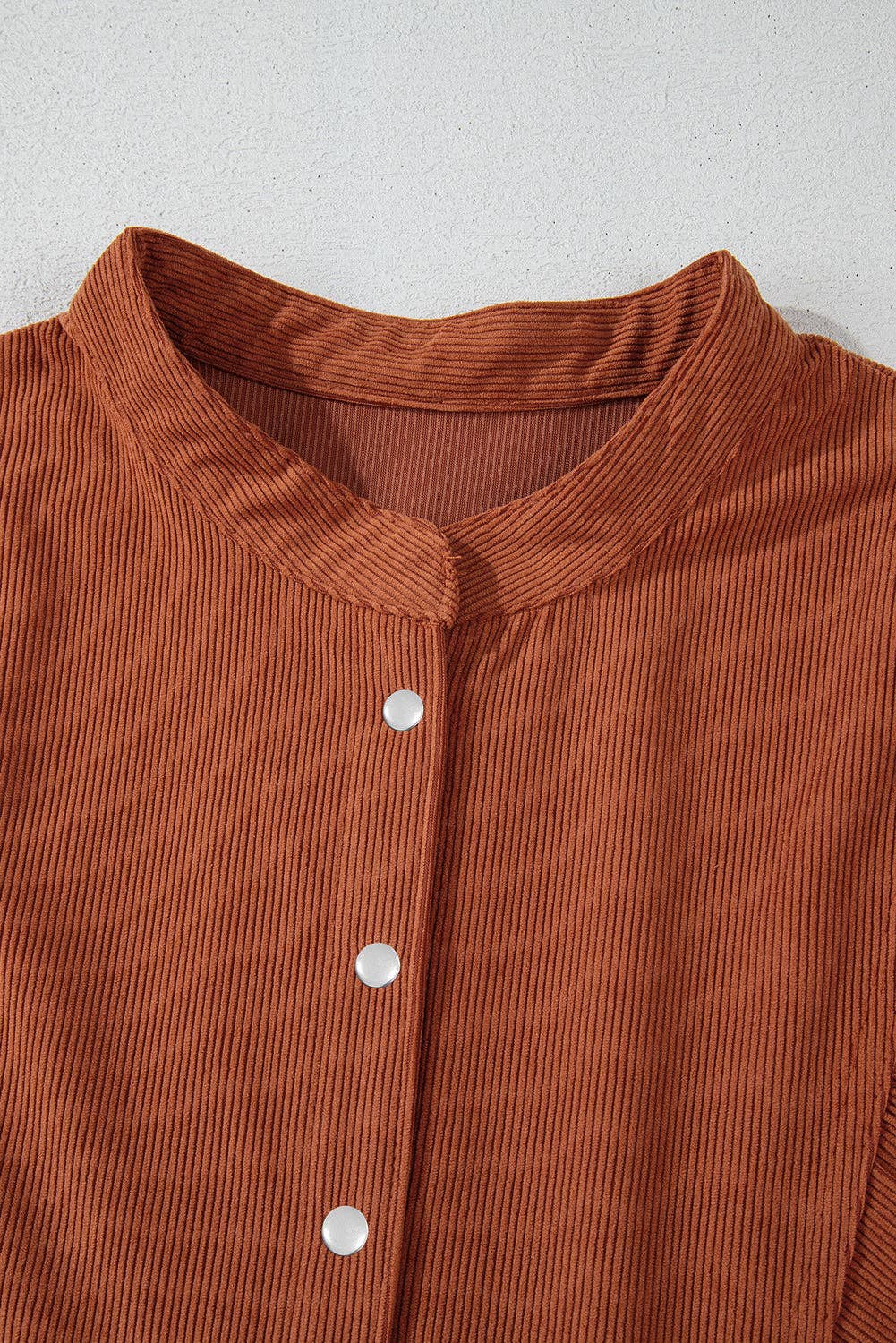 Corduroy 3/4 Sleeve Button Dress
