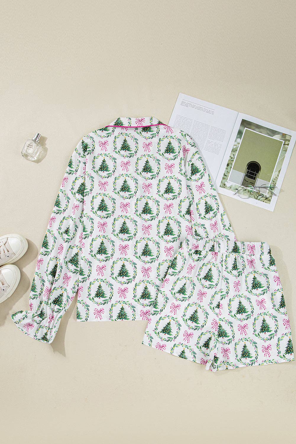 Christmas Trees & Bows Pajama Set