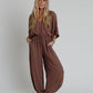 New Love Relaxed Drawstring Jumpsuit - Mocha