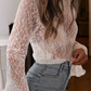 Lace Bell Sleeve Top