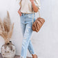 Rhinestone Pearl Puff Sleeve Top