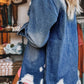 Mineral Wash Distressed Denim Jacket