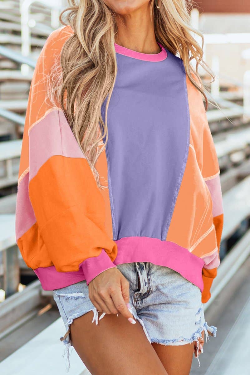 Colorblock Oversize Sweater