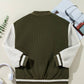 Corduroy Fleece Buttoned Bomber Jacket