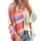 Colorblock Oversized Knit Sweater