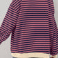 Trendy Striped Sweatshirt~Dark Red