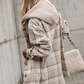 Khaki Plaid Shirt Shacket
