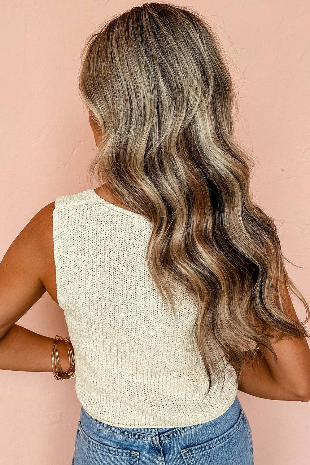 Lace-up Sweater Vest