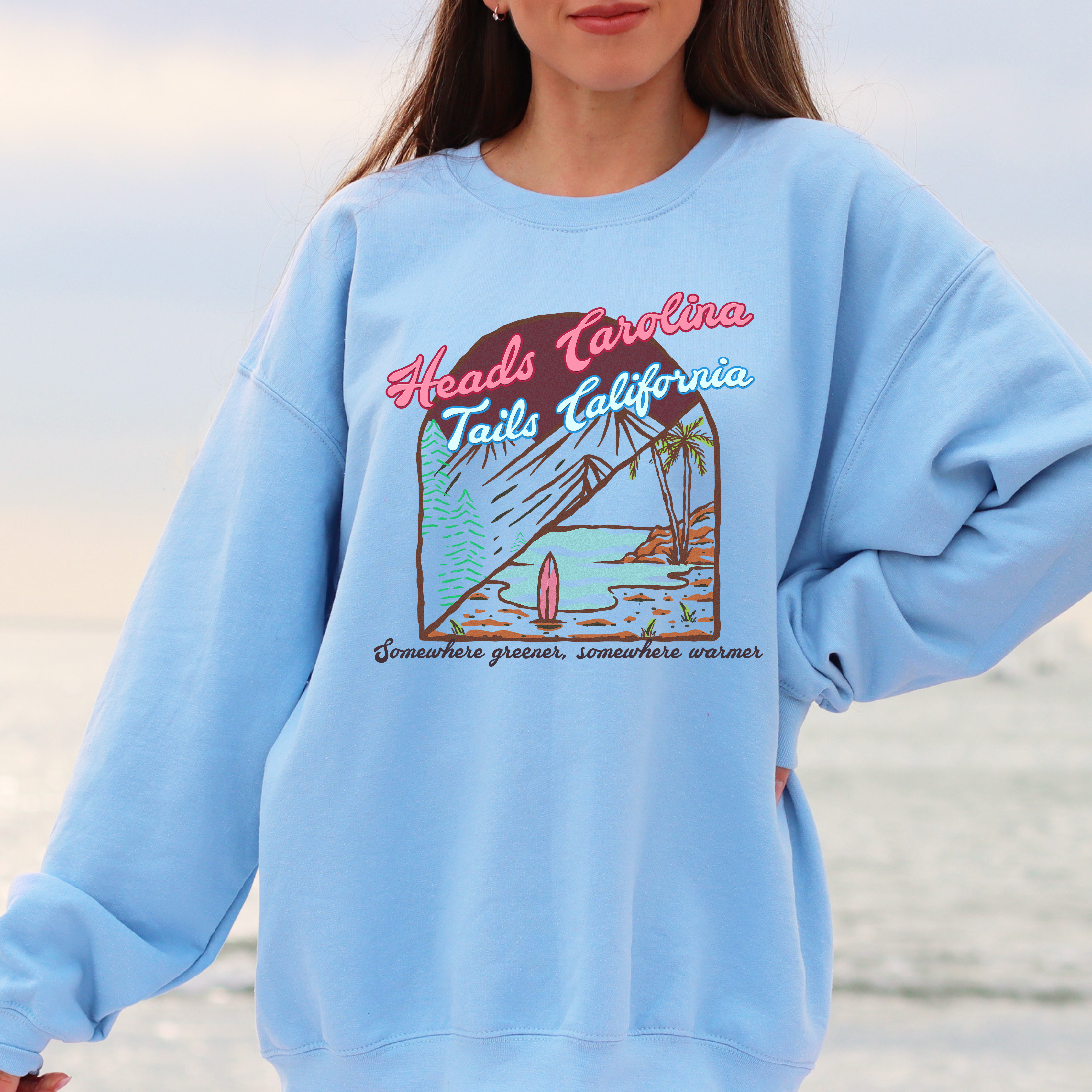 Heads Carolina, Tails California Crewneck