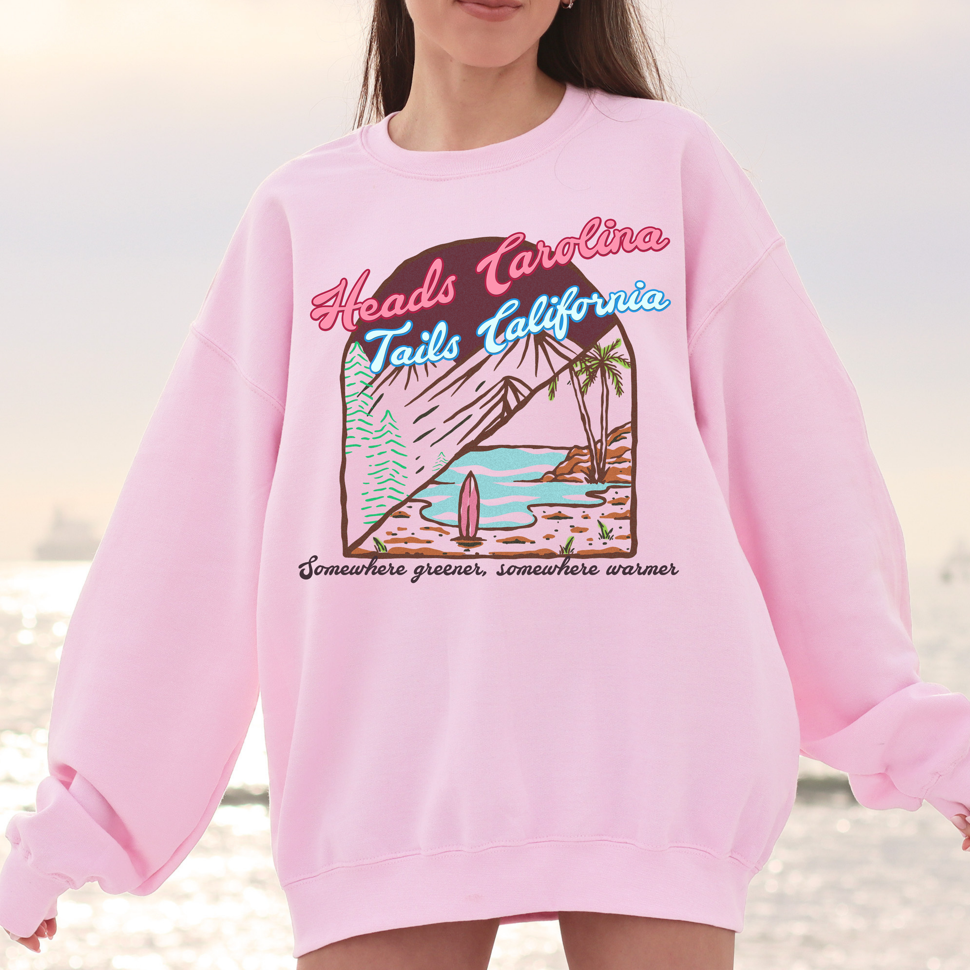 Heads Carolina, Tails California Crewneck
