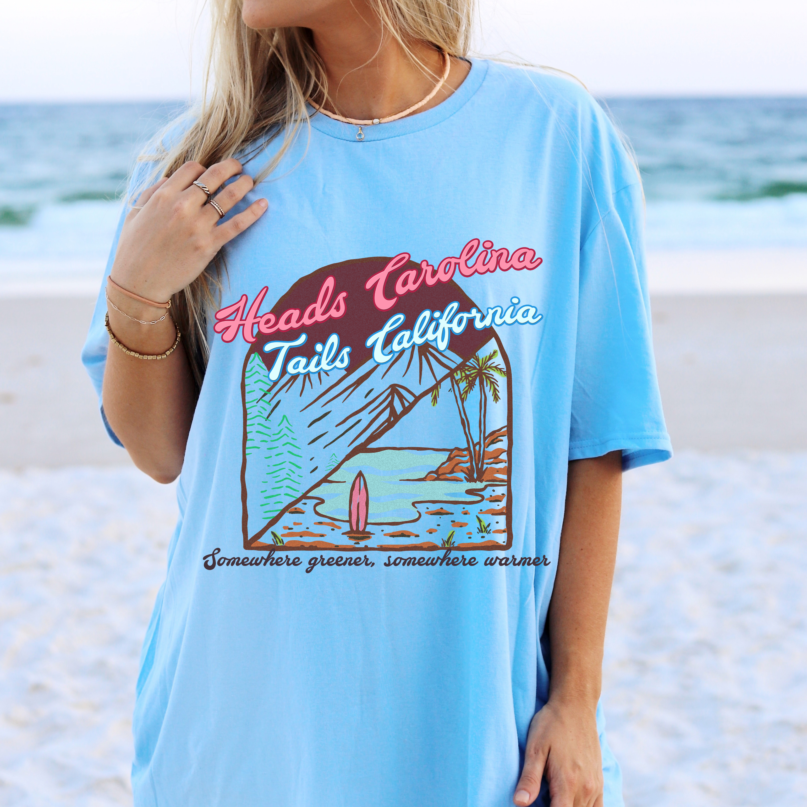 Heads Carolina, Tails California Tee