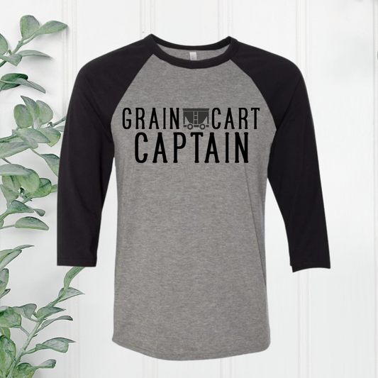 Grain Cart Captain Baseball Tee