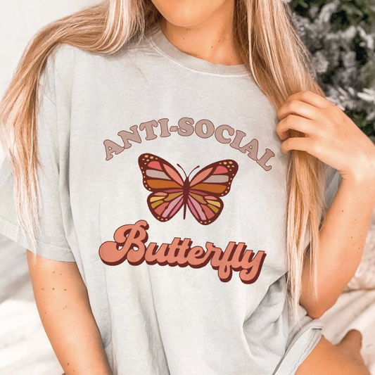 Anti-Social Butterfly Tee-SALE
